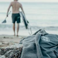 FatStick Weatherproof Fleeced Dry Changing Robe - Grey Extra Image 3 Preview